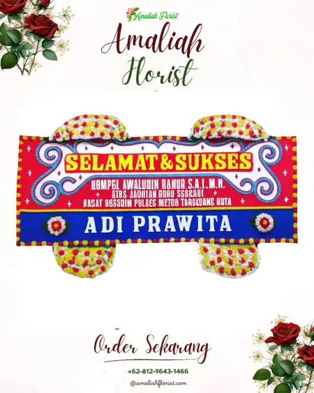 Papan Bunga Ucapan Selamat Banyu Biru